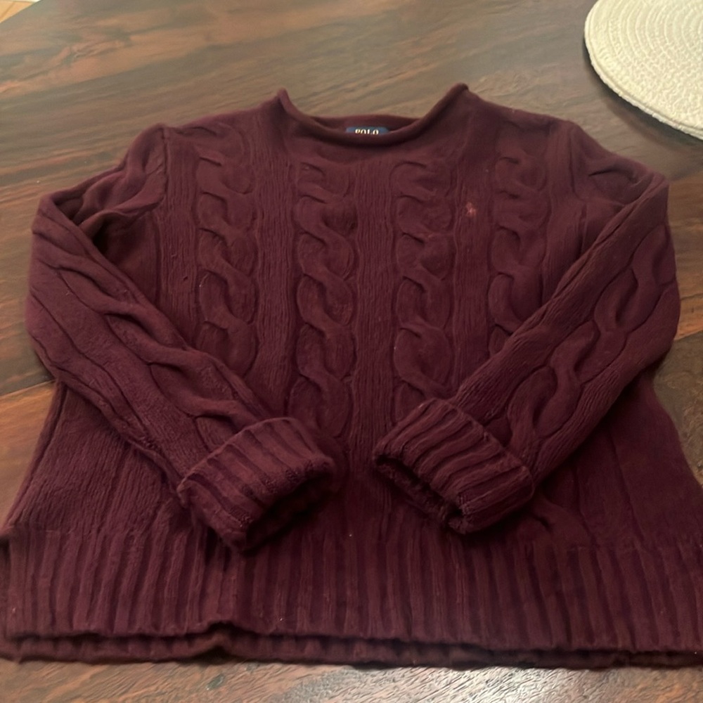 Ralph Lauren Polo burgundy sweater